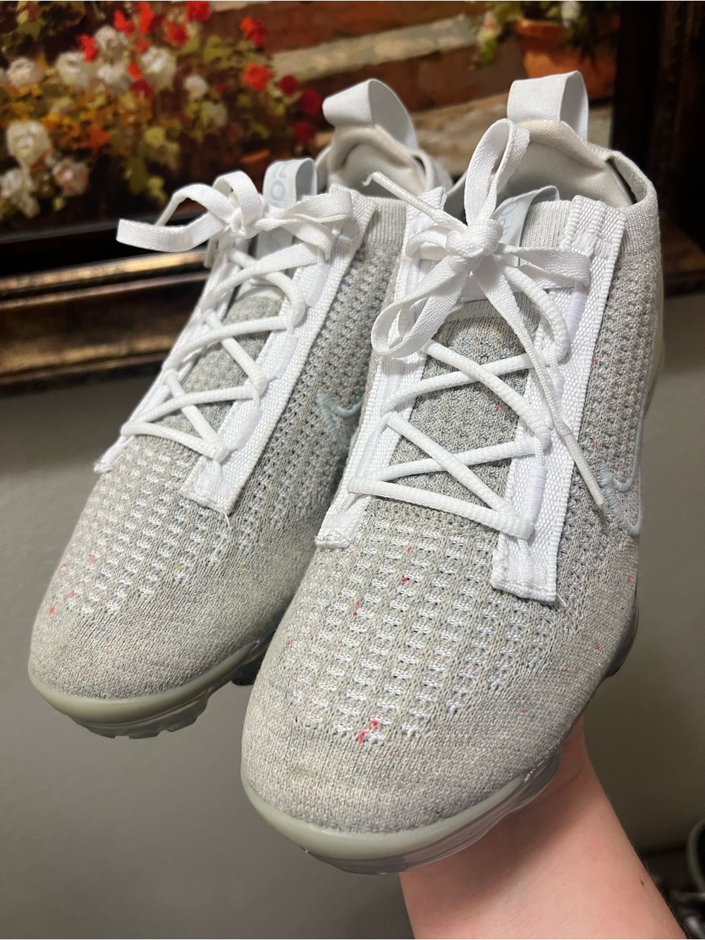 Nike Air VaporMax 2021 FK White Pure Platinum sneakers - Picture 10 of 16